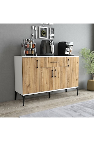 Tyche Çok Amaçlı Dolap-mikrodalga-erzak-airfryer-mutfak-kiler Dolabı-kahve Köşesi-beyaz-120 Cm Beyaz