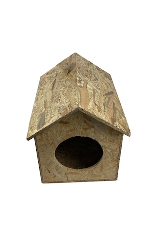 Goxawee Kedi Evi Dış Ortam Uygun Ahşap Kedi Evi Osb 40x35x30 Cm