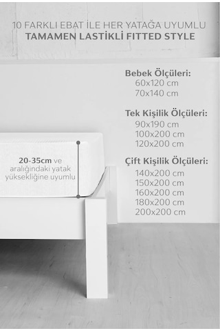 Terry Cotton Pamuklu Sıvı Geçirmez Fitted Full Kenar Tek - Çift Kişilik Çocuk Yatak Koruyucu Alezi