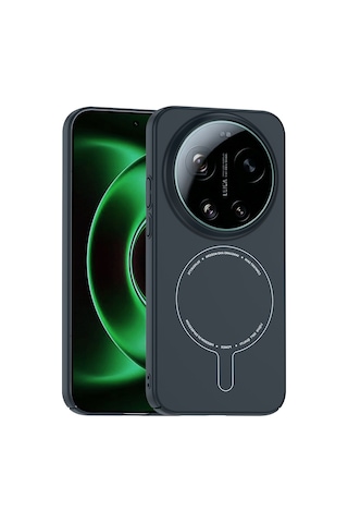 Maks Technology Mi 17 Ultra Kılıf M-safe Şarj Özellikli Kamera Korumalı Mkst Elio Sert Pc Kapak - Lacivert