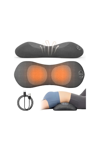 3'ü 1 Arada Sırt Masajı Cihazı, Masaj Cihazı, Isıtmalı, Titreşimli Ve Esnemeli Sırt Masajı, Masaj Yastığı, Hafızalı Köpükten Yapılmış Ergonomik Bel Desteği, Akıllı Kontrol Anahtarlı