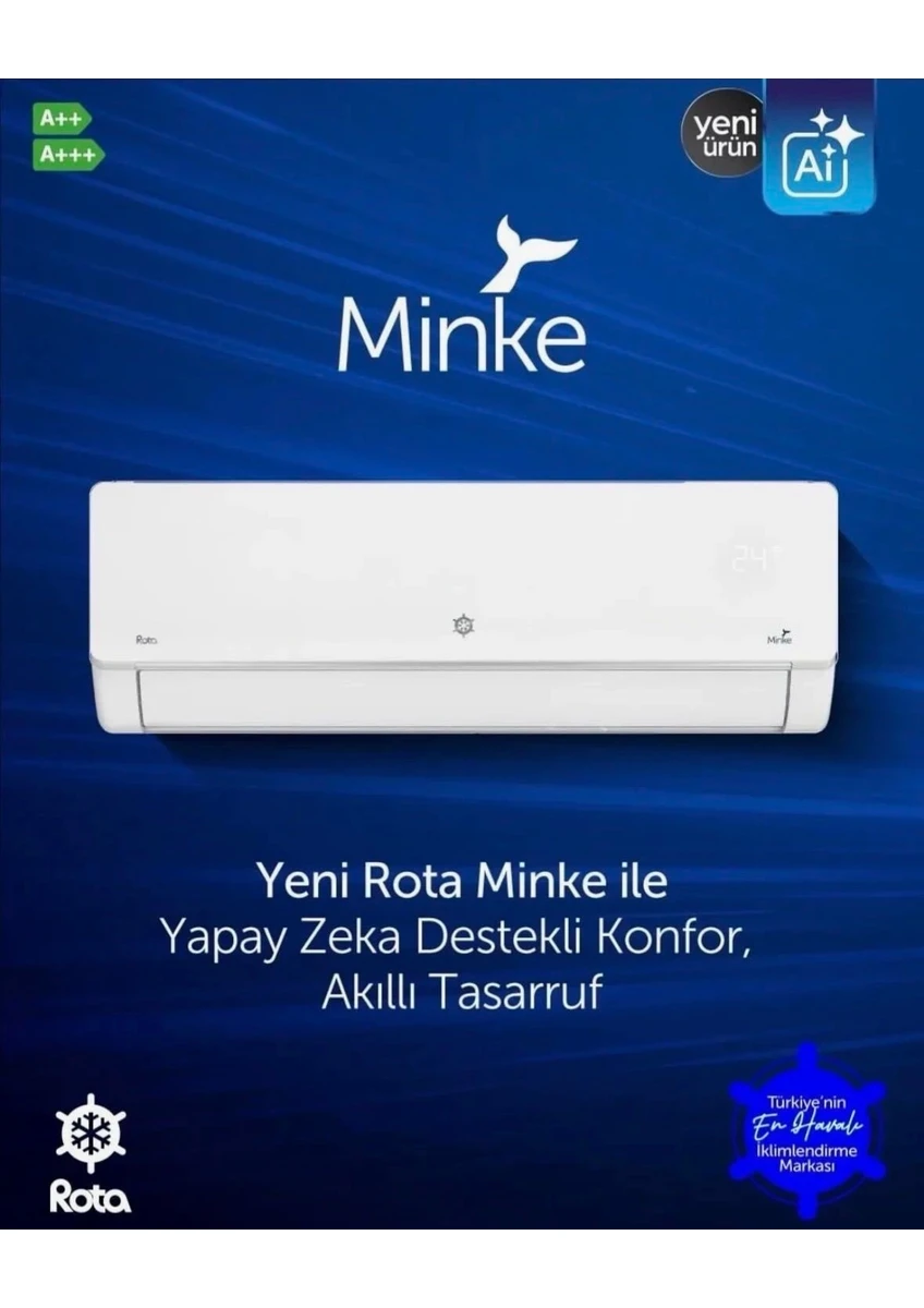 Rota Minke R32 18.000 Btu A+++ Enerji Sınıfı Inverter Klima