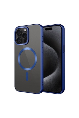 Apple Uyumlu iPhone 15 Pro Max Kılıf Mat Tasarımlı Magsafe Wireless Şarj Özellikli Zore Mat Setro Kapak