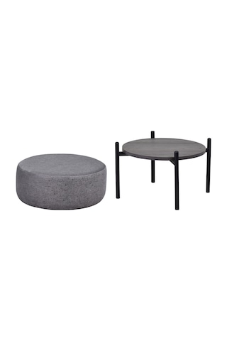 Vilinze Otto T1 21 Fonksiyonel Sehpalı Puf Sigma Gri