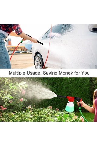 Maoyaya Araba Yıkama Köpük Tabancası, Bahçe Hortumu Püskürtücü, Ayarlanabilir Oranlı Sabun Köpük Püskürtücü