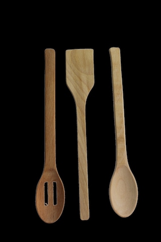 Ahşap 3'lü Kaşık Seti GÜmüş