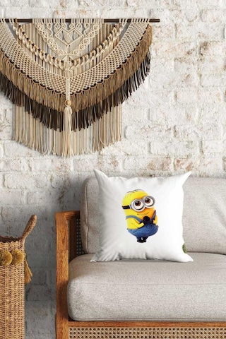 Minyonlar Desenli Çift Yön Dijital Baskılı Dekoratif Kırlent Kılıfı Yastık Kılıfı 39x39cm Karışık/Çok Renkli