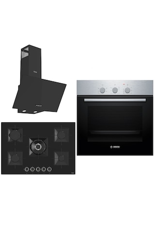 Bosch - Ferre HBF011BR0T - SS035 - D086 Siyah Ankastre Set