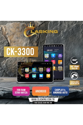 Ck-3300 2/32gb Android Tek Din 10''inch Oto Araba Multimedya Teyp
