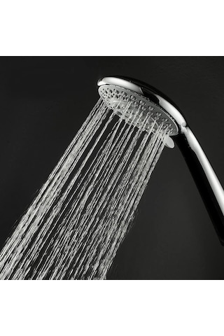 Qianfan New 5 Fonksiyonlu Duş Başlığı + 150cm Duş Spirali Siyah