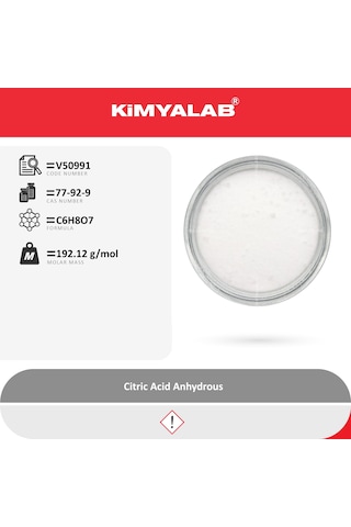 Kimyalab Sitrik Asit Susuz 500g - Farma Kalite