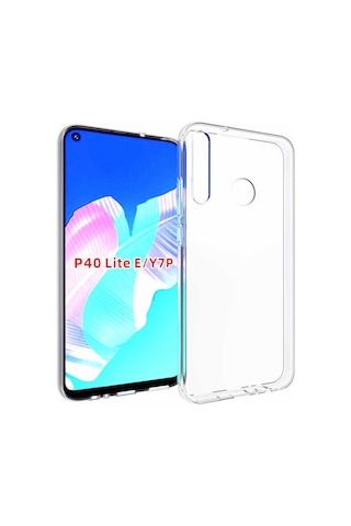 Huawei P40 Lite E Kılıf Lüx Şeffaf Silikon Kılıf