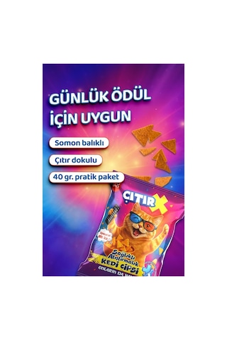 Çıtır X Kedi Cipsi Somon Etli Kedi Ödülü 40gr