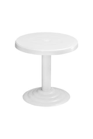 Omnipazar Mt-gf401 Beyaz Spark Bahçe Balkon Kısa Sehpa Ø50 Cm