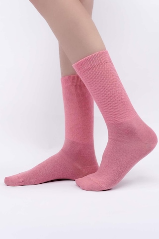 Mısırlı Kadın %10 Gümüş Madeni İçerikli Pembe Soket Çorap M 78000 P Pembe