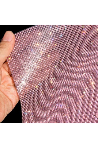 Tenfowee Kırmızı Taşlı Otomatik Yapışkan Sticker, 9.4x15.8 İnç, 19440 Adet Taş, Hediye Kutusu Paketi Pembe