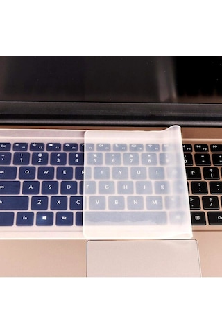 Silikon Klavye Kılıfı, Şeffaf Film, 15-17 İnç Dizüstü Bilgisayar, Notebook, Netbook, Chromebook İle Evrensel Olarak Uyumludur Şeffaf