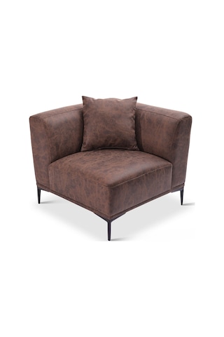 New York Tekli Köşe Köşesi Modülü ,comfort Plus ,ofis, Salon Ve Oturma Odası İçin Kahverengi