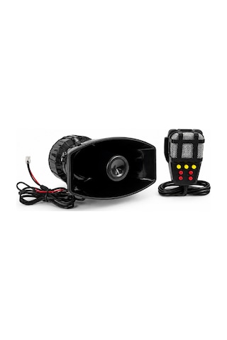 12v Mikrofonlu Siren Güçlü Sesli Araç Sireni Ve Anons Sistemi 100w