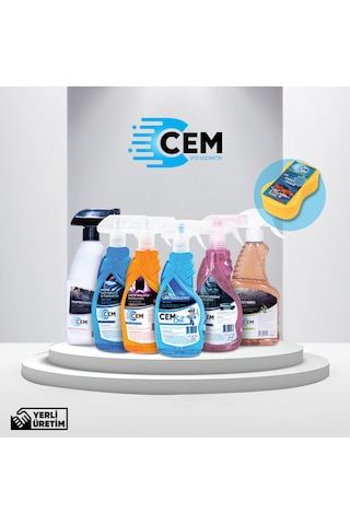 Cem Car Care Mega Oto Bakım Seti 6'lı  + Yıkama Süngeri