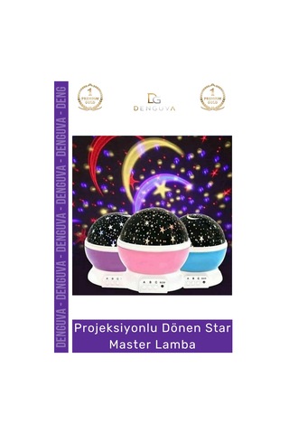 Projektörlamba Projektör Gece Lambası Çok Renkli Döner Başlıklı Usb Pilli Şık Çocuk Bebek Odası Lam
