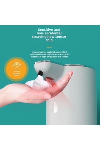 Hangfox Duvar Montajlı Otomatik Sensorlu Kol Yıkama Makinesi - 1200mah Pil, Safety Sertifikalı, Kol Yıkama Ve Temizleme İçin Kullanılır Beyaz