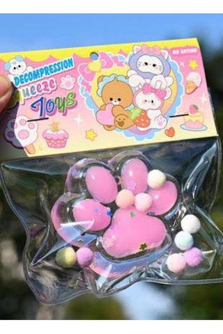 Şeffaf Kedi Patisi Taba Sukuşi Stres Oyuncağı Yumuşacık Jel Oyuncak Skuşi Squishy Diğer