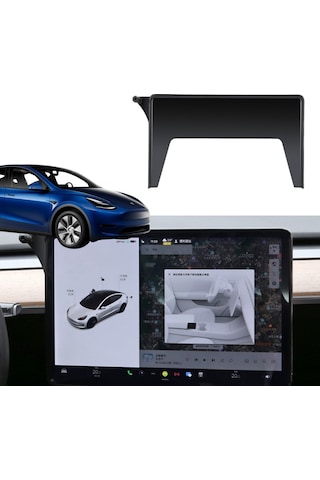 Tesla Model Y / Model 3 Ekran Arkasına Takılan Cep Telefonu Tutucusu Siyah