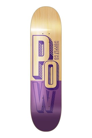 Pow Supply Co 8,25 Stack Logo Kaykay Tahtası Mor