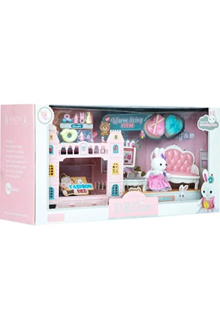 Kız Çocuk Oyuncak Bay Dreamy Oturma Odası Ve Ranzalı Mini Tavşan Oyun Seti Eğiticii
