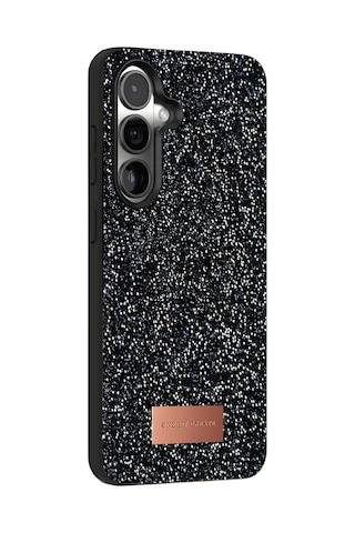 Onegif - 113 - Samsung Galaxy Uyumlu S25 Bright Simli Kapak - Glblseme - - Siyah Sıyah