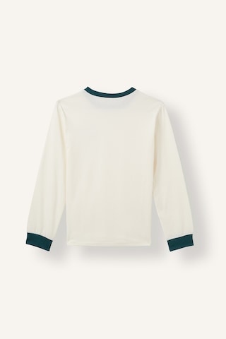 Defacto Uzun Kollu Bisiklet Yaka Üst Baskılı Çizgili Alt 2li Pijama Takımı Erkek Çocuk I3749a826wner118 Ekru-er118