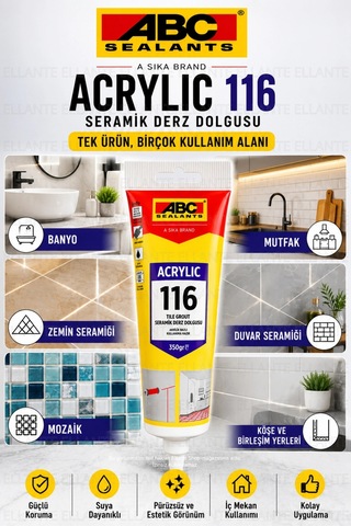 Beyaz Seramik Derz Dolgusu 350 Gr Kullanıma Hazır Akrilik Tamir Dolgusu Beyaz Derz