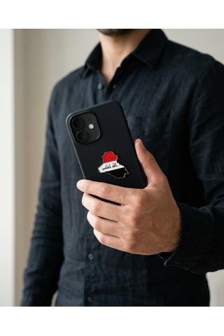 Irak Haritası Ve Bayrağı Tasarımlı 3d Telefon Arka Süs A300120 Diğer