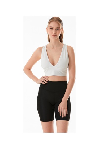 Fullamoda Basic Fitilli Kaplı Büstiyer Beyaz