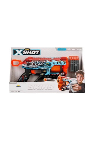 Mey İthalat 36561 X-shot Skins Griefer 12 Li Sünger Dart Atan Silah 32 Cm