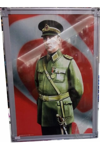 Inter Atatürk Portresi 35 X 50 Alüminyum Çerçeve