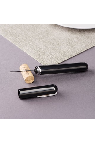 Youtek Siyah Hava Basınçlı Şarap Açıcı, Folyo Kesici İle 2'li Fonksiyonlu, Pratik Taşınabilir, Kolay Kullanım, Şarap Şişeleri İçin Siyah