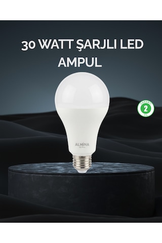 Şarjlı - 691 - Led Ampul 30 Watt - Csmo-tex - Soğuk Beyaz
