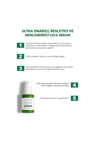 Sinoz Pure Cica Ultra Onarıcı ve Besleyici Bakım Serumu 30 ML