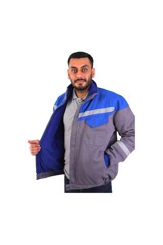 Eser - 7-7 Gabardin Içi Polarlı Robalı Mont - Mavi Gri