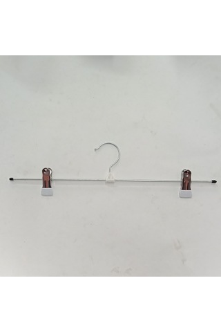 Ağırsoy 10 Adet Paslanmaz Çelik Mandallı, Tel, Etek Pantolon Askısı, Mandal Ucu Beyaz Pvc, 40 Cm