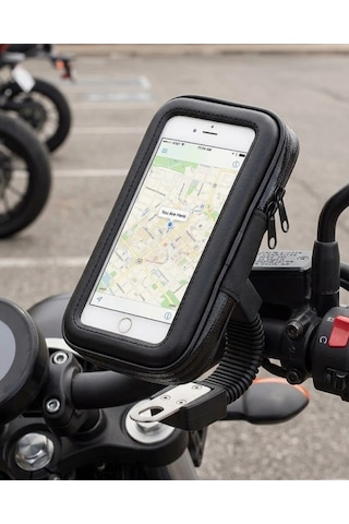 Mey İthalat Su Geçirmez Motosiklet Scooter Telefon Standı Dokunmatik Ekranlı Bisiklet Tutucu