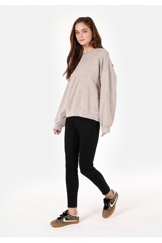 Colins Comfort Fit Yuvarlak Yaka Kadın Bej Sweatshirt Cl1070192 Q1.v2 Beı Bej