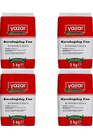 Yazar Taş Değirmende Öğütülmüş Karabuğday Unu 4 x 5 KG