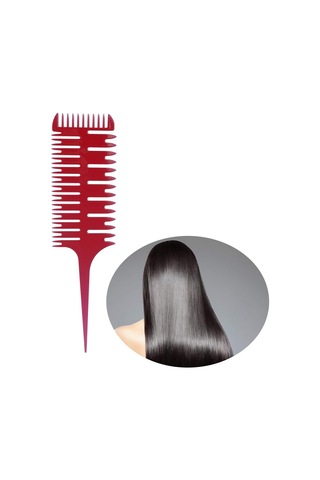 Kırmızı Saç Boyama İçin Çift Taraflı Vurgu Tarağı
