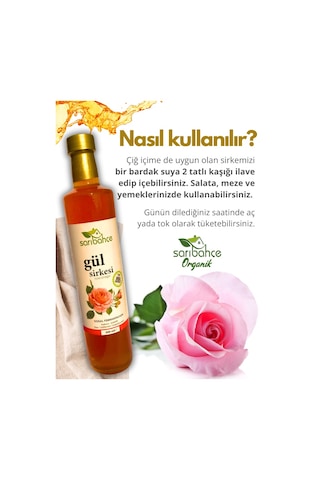 Gül Sirkesi 500 Ml - Organik Doğal Fermantasyon