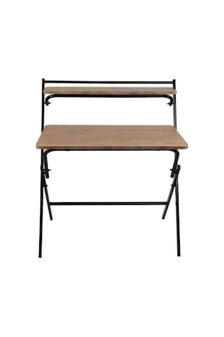 49x83 Cm Çalışma Masası Metal Ayaklı Ders Çalışma Masası Kahverengi