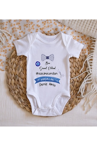 Bitmeyenkartus Bk Kids Isimli Sünnet Tasarımlı Bebek Body Zıbın - Model 2 Çok Renkli