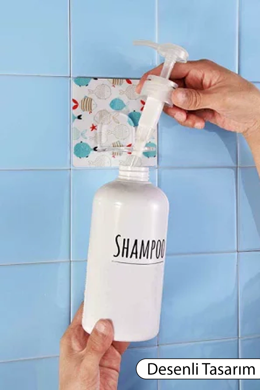 2 Adet Kendinden Yapışkanlı Desenli Sıvı Sabunluk Askısı Pratik Ve Şık Duvar Tipi Sabunluk Tutucu Diğer